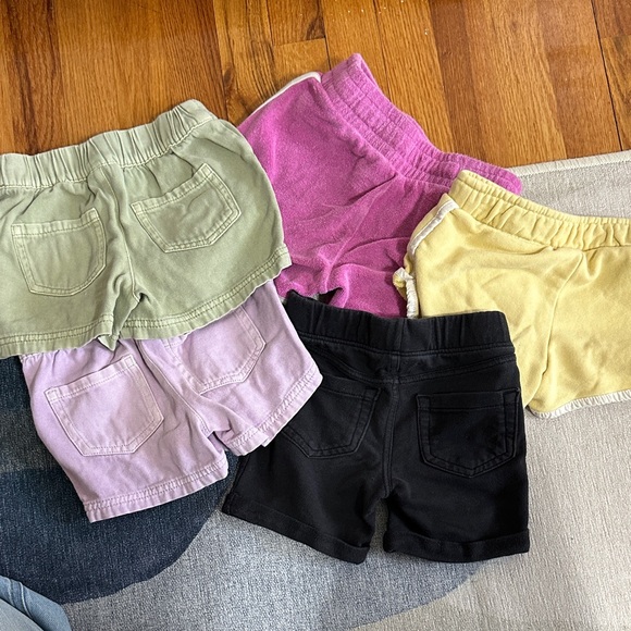 Cat & Jack Girls' Shorts Pack - Pink, Yellow, Purple, Green, Black - Picture 2 of 2